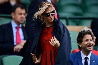 La actriz Sienna Miller, en la tribuna de Wimbledon.