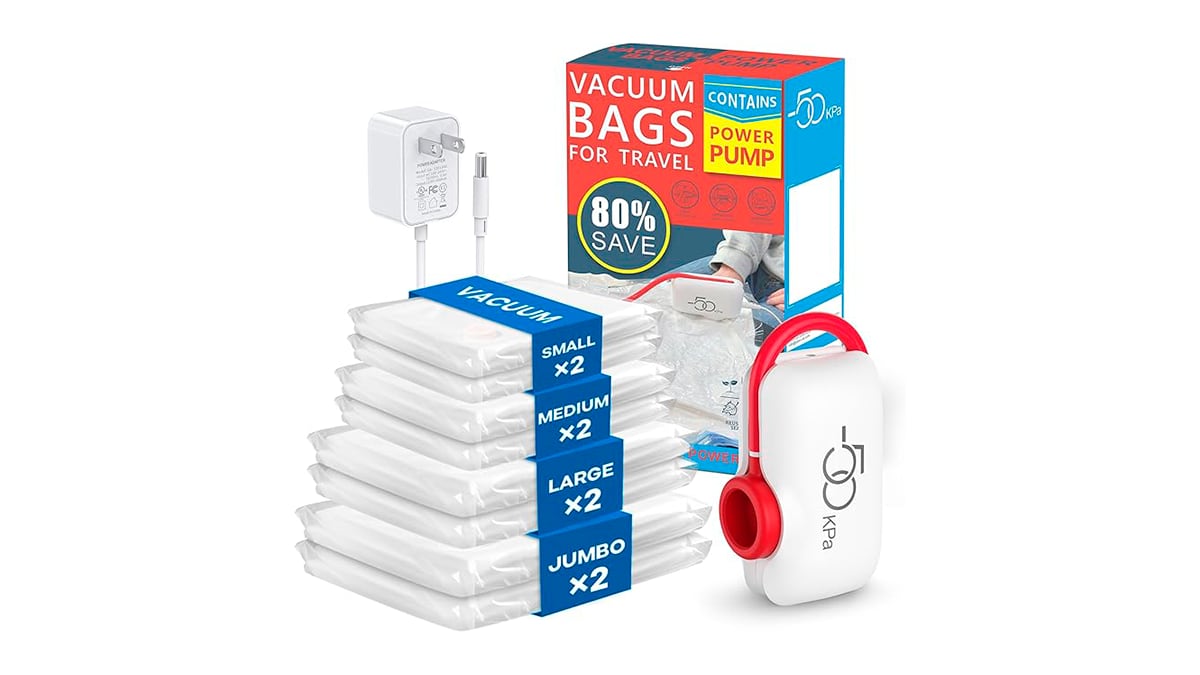 8 bolsas incluidas.