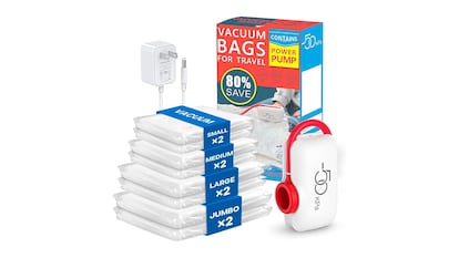 Bolsas de vacío sobre fondo blanco.