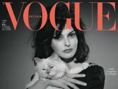 'Choupette', con Linda Evangelista.
