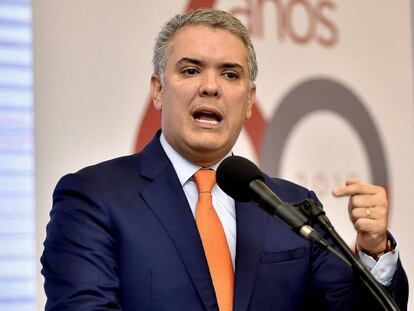 El presidente de Colombia, Iván Duque, durante un acto esta semana. 