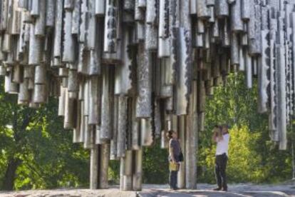 Monumento a Sibelius en Helsinki.