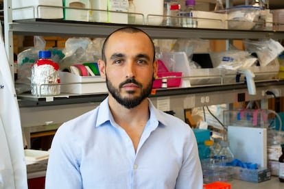 Miguel Reina bioquímico en su laboratorio de la Universidad de California en San Diego (EE UU)