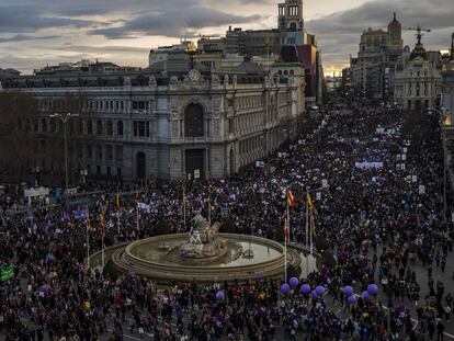 La manifestación en Madrid por el Día de la Mujer, en imágenes