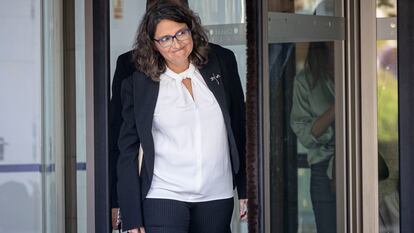 La exvicepresidenta de la Generalitat valenciana Mónica Oltra en septiembre de 2022 cuando declaró en la Ciudad de la Justicia de Valencia por presunta ocultación de los abusos cometidos por su exmarido.