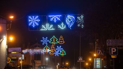 Luces de Navidad en las principales calles de Tordesillas.