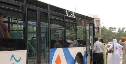 Autobises de Alsa en Marruecos.