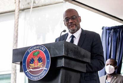 O primeiro-ministro do Haiti, Ariel Henry, em julho passado em Porto Príncipe.