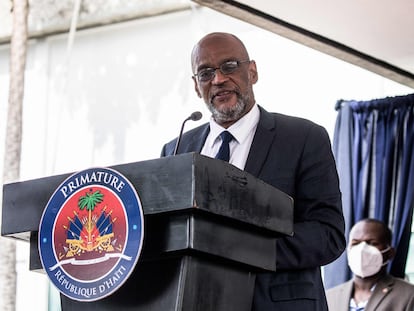 O primeiro-ministro do Haiti, Ariel Henry, em julho passado em Porto Príncipe.