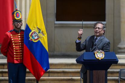 Gustavo Petro el 26 de junio en Bogotá (Colombia).