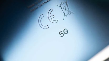 Logo de 5G en un móvil