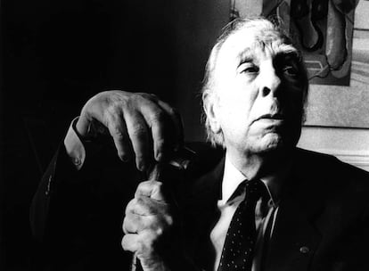Retrato del escritor argentino, Jorge Luis Borges. 