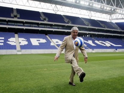 Dani S&aacute;nchez Llibre, ex presidente y m&aacute;ximo accionista del Espanyol, en Cornell&agrave;-El Prat. 
 