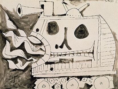 'La guerra' (1951), tinta china de Pablo Picasso.