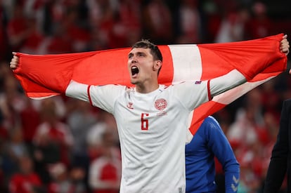 Andreas Christensen, autor del tercer gol de Dinamarca