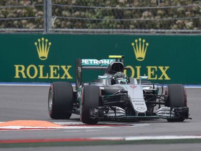 Nico Rosberg durante la clasificación del GP de Rusia.