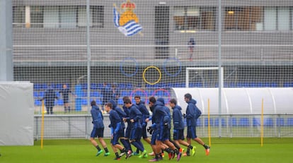 Entrenamiento de la Real Sociedad en Zubieta