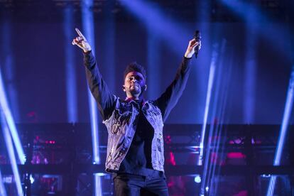 The Weeknd durante su concierto en el Festival Internacional de Benicassim (FIB).