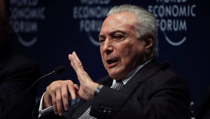 El presidente Temer habla en el Foro Económico Mundial para Latinoamérica.