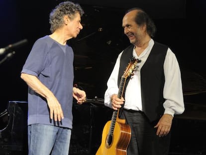 Chick Corea, a la izquierda, y paco de Lucía en el jazz de Vitoria.