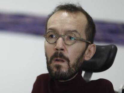 Pablo Echenique, tras una ejecutiva de Podemos.