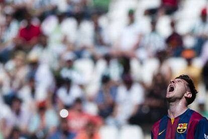 Messi, en el partido del Barcelona frente al Córdoba.