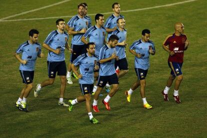 Entrenamiento de la selección española