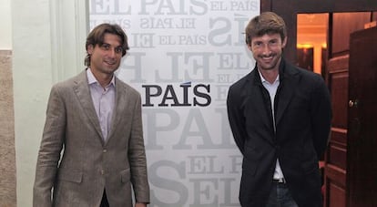 David Ferrer y Juan Carlos Ferrero, en la Nau de la Universitat.