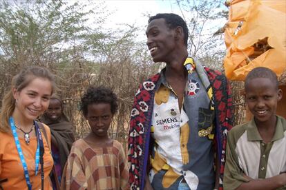 Mara Jess Cuesta en un campo de refugiados de Kenia