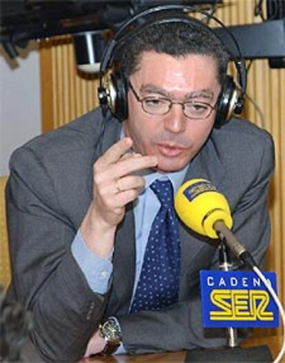 Alberto Ruiz-Gallardón, durante su entrevista en la Cadena Ser.
