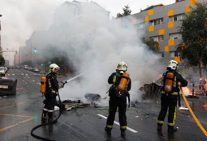 Disturbios por el derribo del 'gaztetxe' Kukutza, en Bilbao