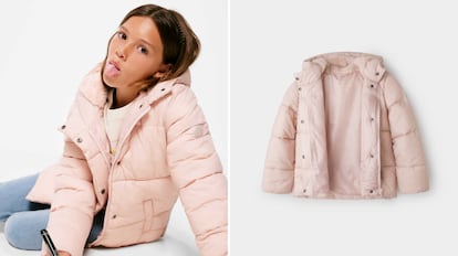 Chaqueta acolchada en tres colores. Las prendas de abrigo como esta son una compra fundamental en esta época. Se trata de una chaqueta impermeable, a la venta en tonos oscuros y claro, y que está disponible en tallas hasta los 12 años. 31,99€