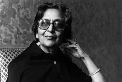 La escritora india Amrita Pritam en 1983.