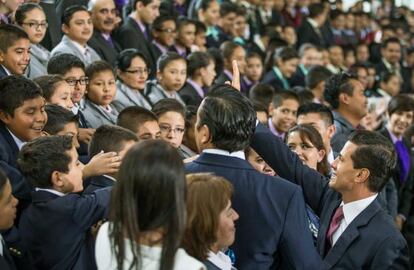 Peña Nieto este martes en un acto en México DF.