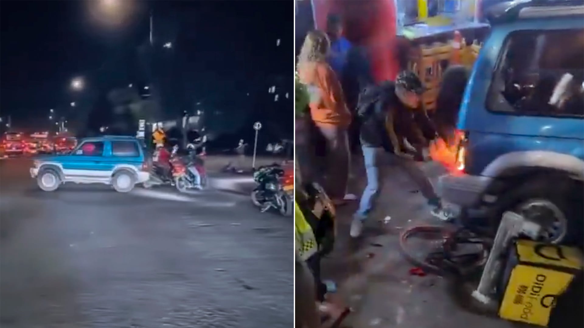 Decenas de motociclistas matan a golpes al responsable de un atropello masivo en Bogotá