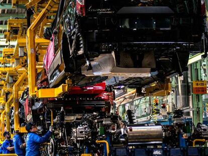 Interior de la fábrica que Ford tiene en Almussafes, Valencia.