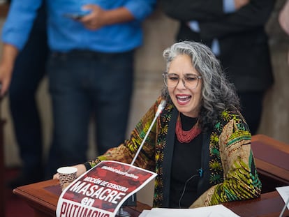 María José Pizarro en el congreso colombiano, el 26 de abril de 2022.