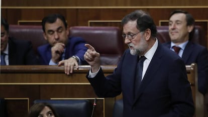 Mariano Rajoy en el Parlamento este martes.