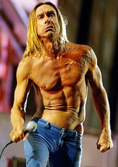 Iggy Pop, durante su actuación en el Underground Garage Festival.