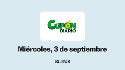 Cupón diario de la ONCE miércoles 3 septiembre 2025
