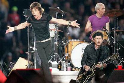 Los Rolling Stones, durante su actuación en el descanso de la Super Bowl el pasado domingo.