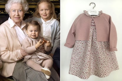 De esta misma marca llevó otro vestido de flores y chaqueta de punto para el retrato oficial que se hizo la reina Isabel II de Inglaterra junto a todos sus nietos, fotografiados por Annie Leibovitz con motivo de su 90 cumpleaños.