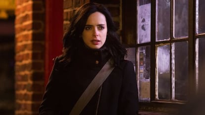 A atriz Krysten Ritter, em 'Jessica Jones'.