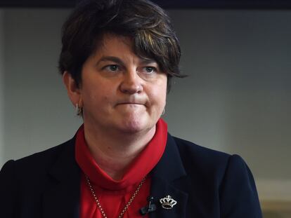 La líder del DUP y ministra principal de Irlanda del norte, en enero de 2019, en Londres.