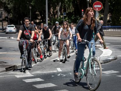 Carril bici en Valencia