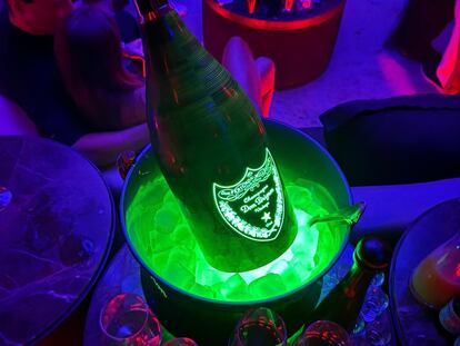 La botella de Dom Pérignon vendida por 50.000 euros, en una imagen cedida por Grupo Mosh