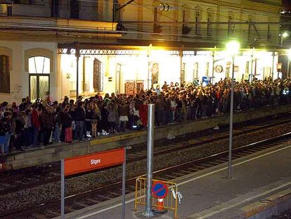 Un aspecto de la estación de Sitges, ayer por la mañana.