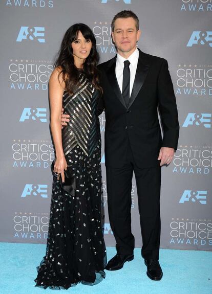 Matt Damon, Luciana Barroso y su apuesta al negro.