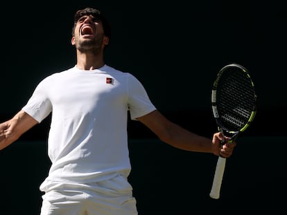 Taylor Fritz - Carlos Alcaraz, la semifinal de Wimbledon en imágenes