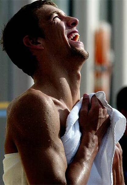 Michael Phelps, tras un entrenamiento.